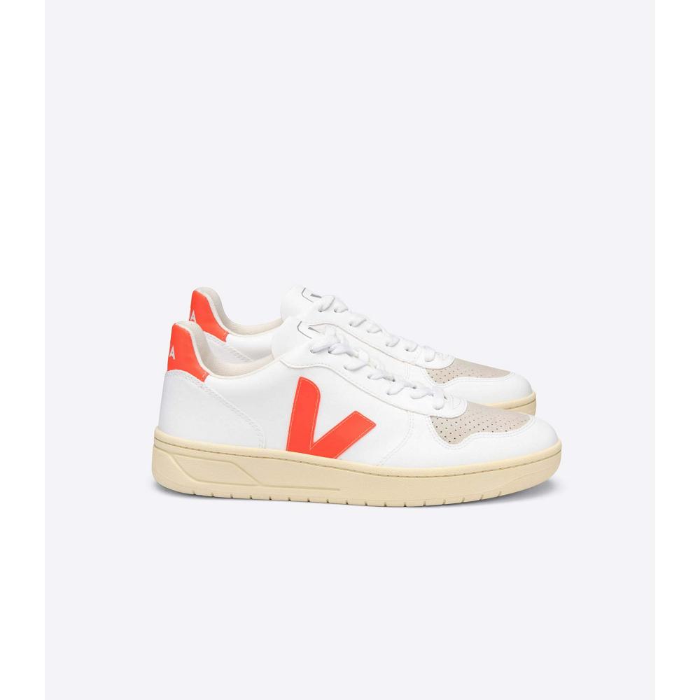 Veja V-10 CWL SOLE Sneakers Heren White/Orange | BE 332LIS